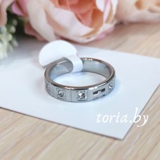 Кольцо из медсплава с фианитами, (k203)