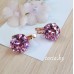 Серьги позолоченные с фианитами, 2 см (f619)