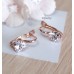 Серьги позолоченные с фианитами, 1,5 см (f099)