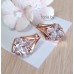 Серьги позолоченные с фианитами, 2 см (f311)