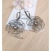 Серьги посеребренные с фианитами (g223)