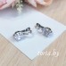 Серьги посеребренные с фианитами (g381)