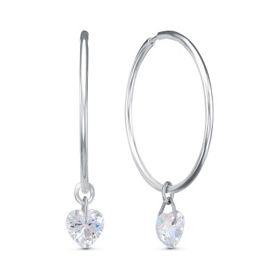 Серьги посеребренные с фианитами (g302)