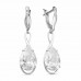 Серьги посеребренные с фианитами (g108)