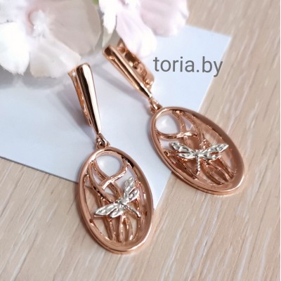 Серьги из медсплава, 4 см (f204)