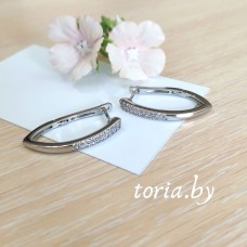 Серьги из медсплава с фианитами (g339) 