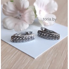 Серьги из медсплава с фианитами (g049)
