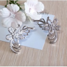 Серьги из медсплава с ювелирным стеклом (g001)
