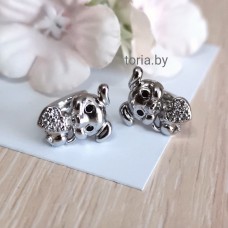 Серьги из медсплава, 1 см (g182)